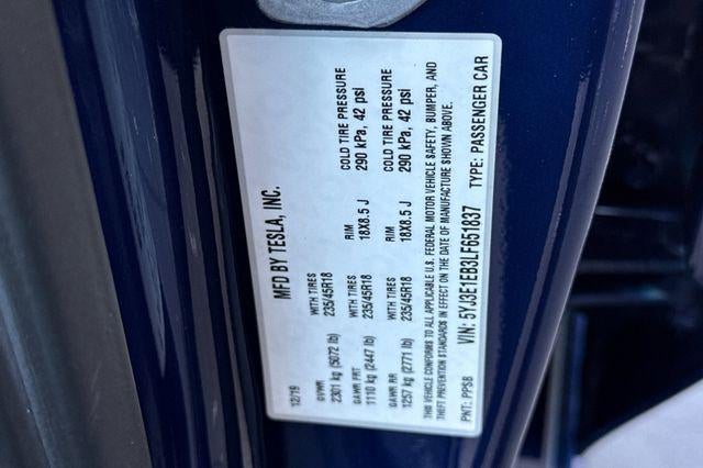 2020 Tesla Model 3 Long Range