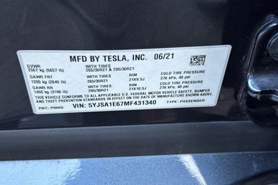 2021 Tesla Model S Plaid