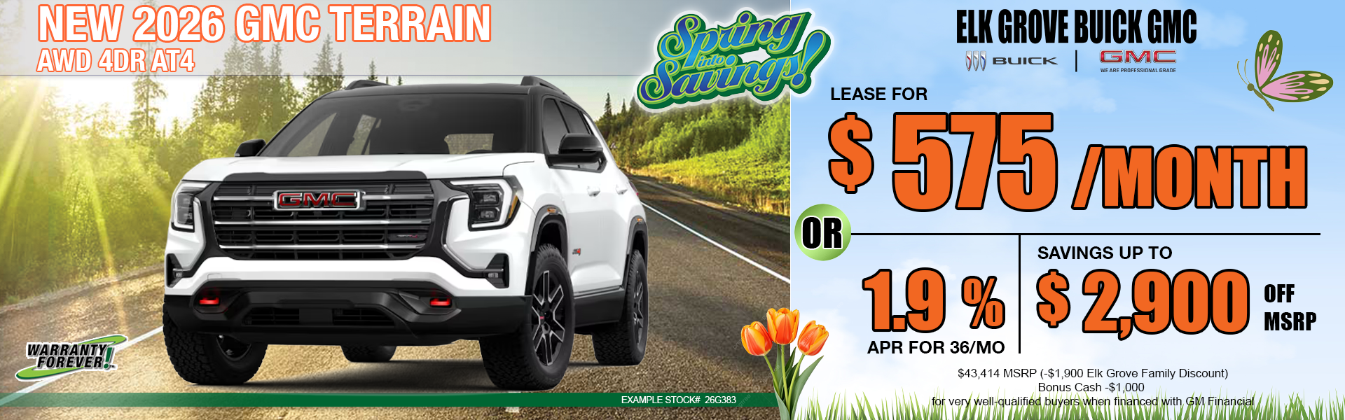 NEW 2026 GMC TERRAIN | FWD ELEVATION