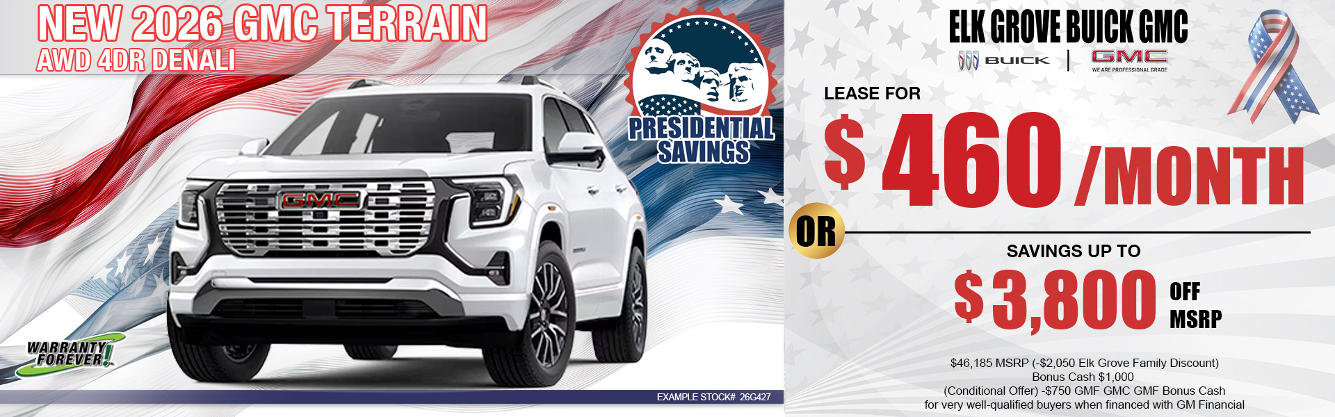 NEW 2026 GMC TERRAIN | FWD ELEVATION