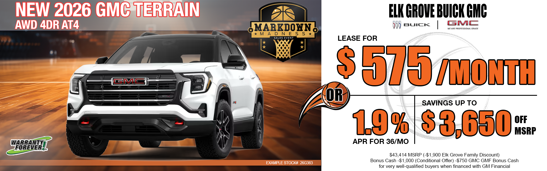 NEW 2026 GMC TERRAIN | FWD ELEVATION